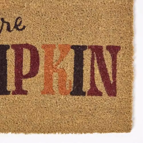 Homescapes Hey There Pumpkin Coir Doormat, Brown and Orange, W/D: 60 x 40 cm – 2