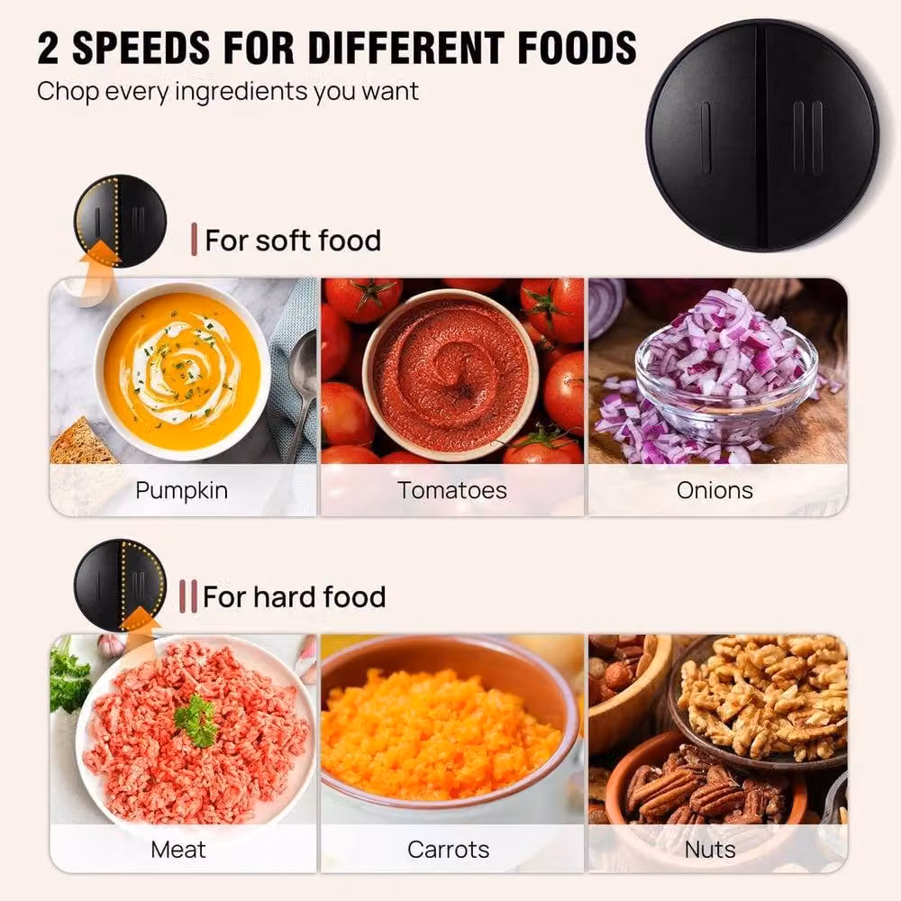 FORGEVIO 2L Electric Glass Bowl Food Processor Blender in Transparent – 3
