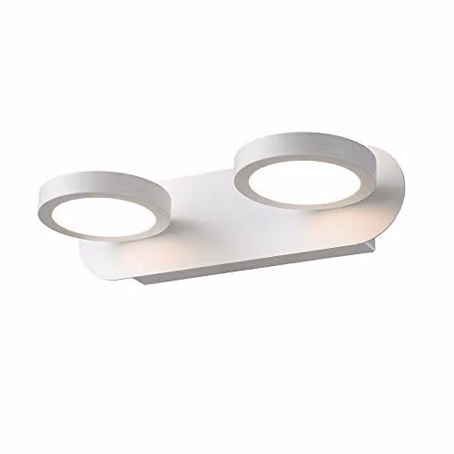 Netlighting Modern LED Ring Wall Lamp, White, Warm White 3000K, 630lm