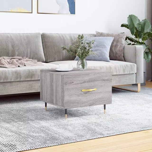 Berkfield Home Grey Sonoma Coffee Table, W/D/H: 50 x 50 x 40 cm – 1