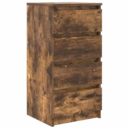 vidaXL Modern Sideboard in Smoked Oak Brown, W/D/H: 37.5 x 35.0 x 76.0 cm