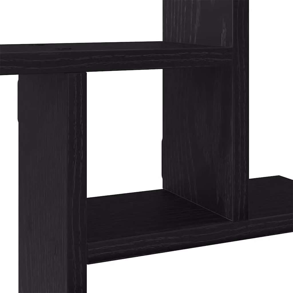 Berkfield Home Black Oak Wall Shelves, 2 Piece Set, W/D/H: 38 x 12 x 38 cm – 5