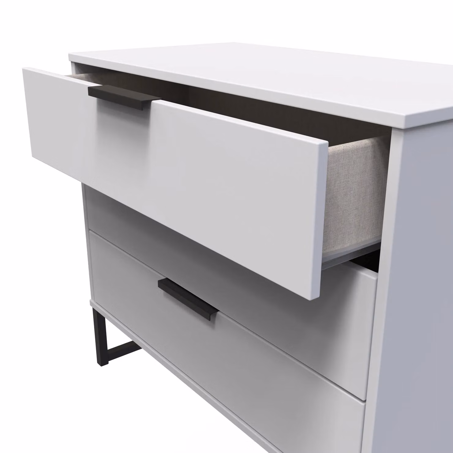 Ready Assembled 2 U Fuji 3 Drawer Chest in Mid Grey – 2
