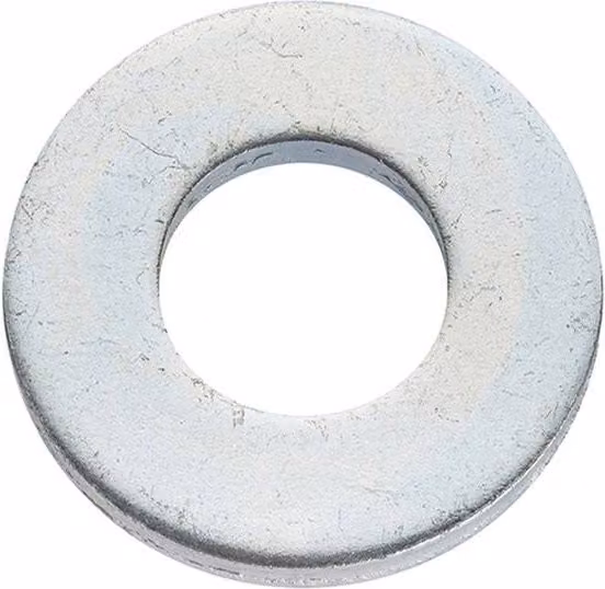 Unifix Table 4 HP Flat Galvanised Steel Washers, 1/4 inch, Silver, Box of 500