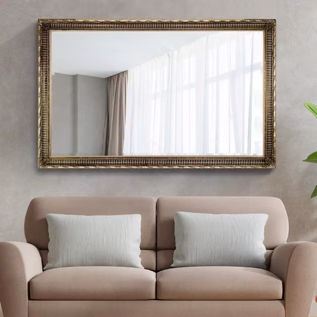 MirrorOutlet Fenton Vintage Gold Antique Design Large Leaner Mirror, H: 172 cm, W: 91 cm, D: 1 cm