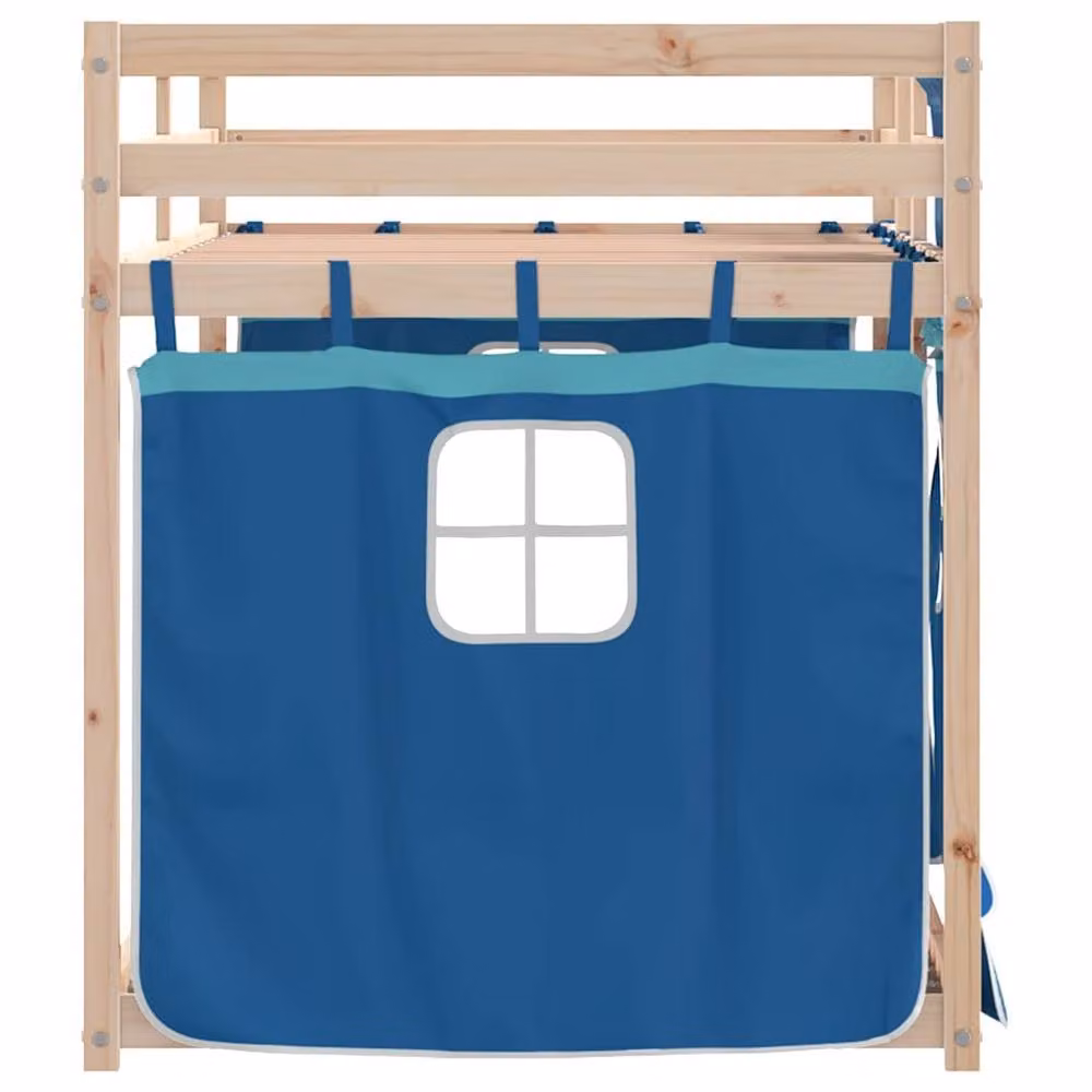 Berkfield Home Elegant Two-Level Bunk Bed in Blue Solid Pine Wood, W/D/H: 80 x 200 cm – 4