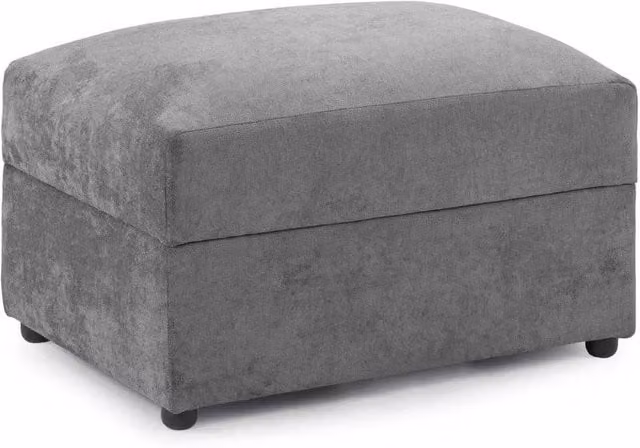 Furnishings For Less UK Montford Grey Fabric Storage Ottoman Footstool