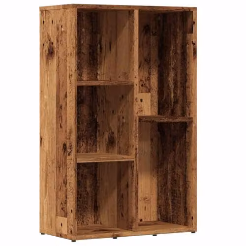 vidaXL Book Cabinet in Old Wood Brown, W/D/H: 50 x 25 x 80 cm – 1