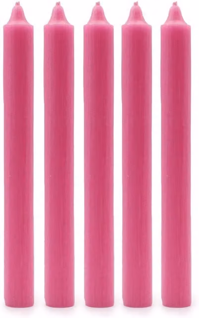 KDMK Handmade Rustic Pink Dinner Candles