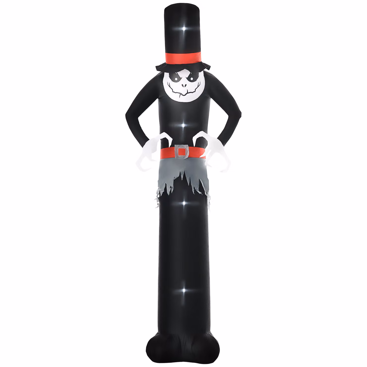 Outsunny 10ft Inflatable Halloween Skinny Ghost in a Tall Hat with LED Display, Black – 2