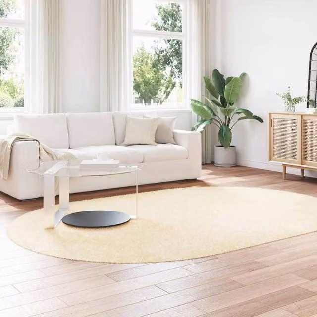 Berkfield Home NAVARRA Shaggy High Pile Rug, Beige, W: 300 cm, D: 200 cm