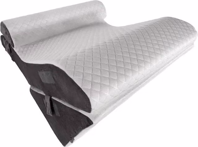 VOGREX 10-in-1 White Memory Foam Wedge Support Pillow for Back, Knee and Neck Support – 1