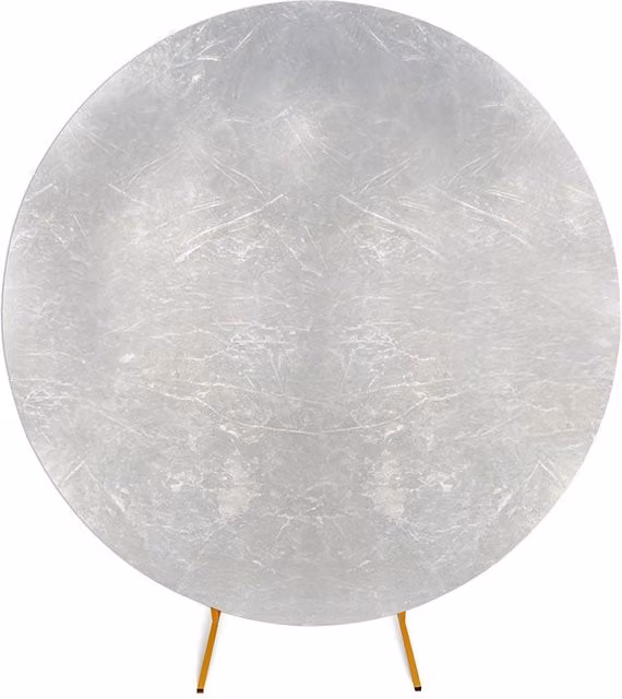 Neel Blue Round Arch Backdrop Cover in Silver, 150 cm Diameter – 1