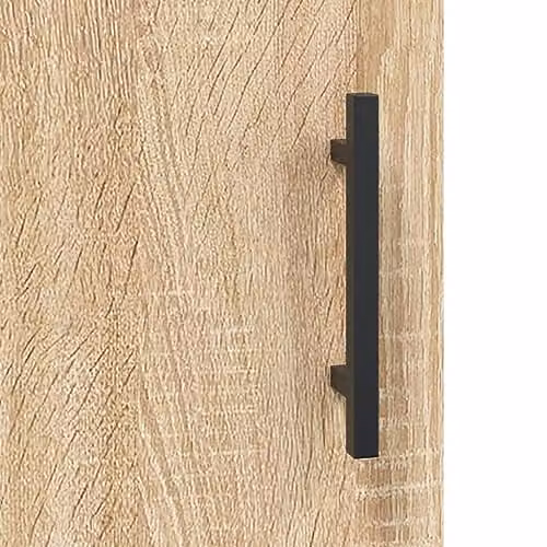 vidaXL Highboard in Brown Sonoma Oak with Glass Doors and Internal Shelves, W/D/H: 34.5 x 34.0 x 180.0 cm – 3