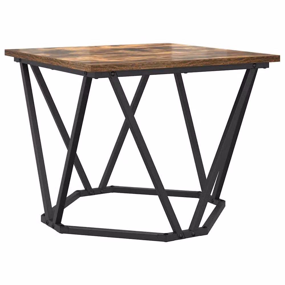 Berkfield Home 2 Piece Smoked Oak Side Table Set in Brown – 4