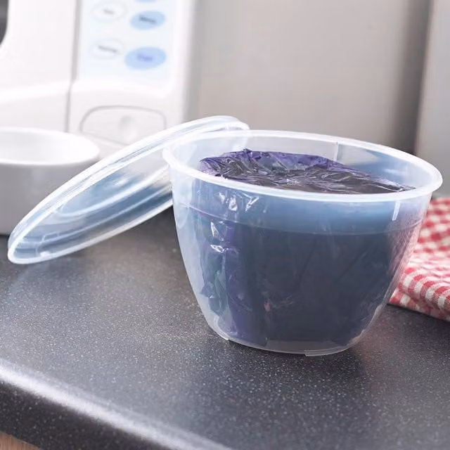 Whitefurze 1.2L Plastic Pudding Steaming Bowl in Transparent and White