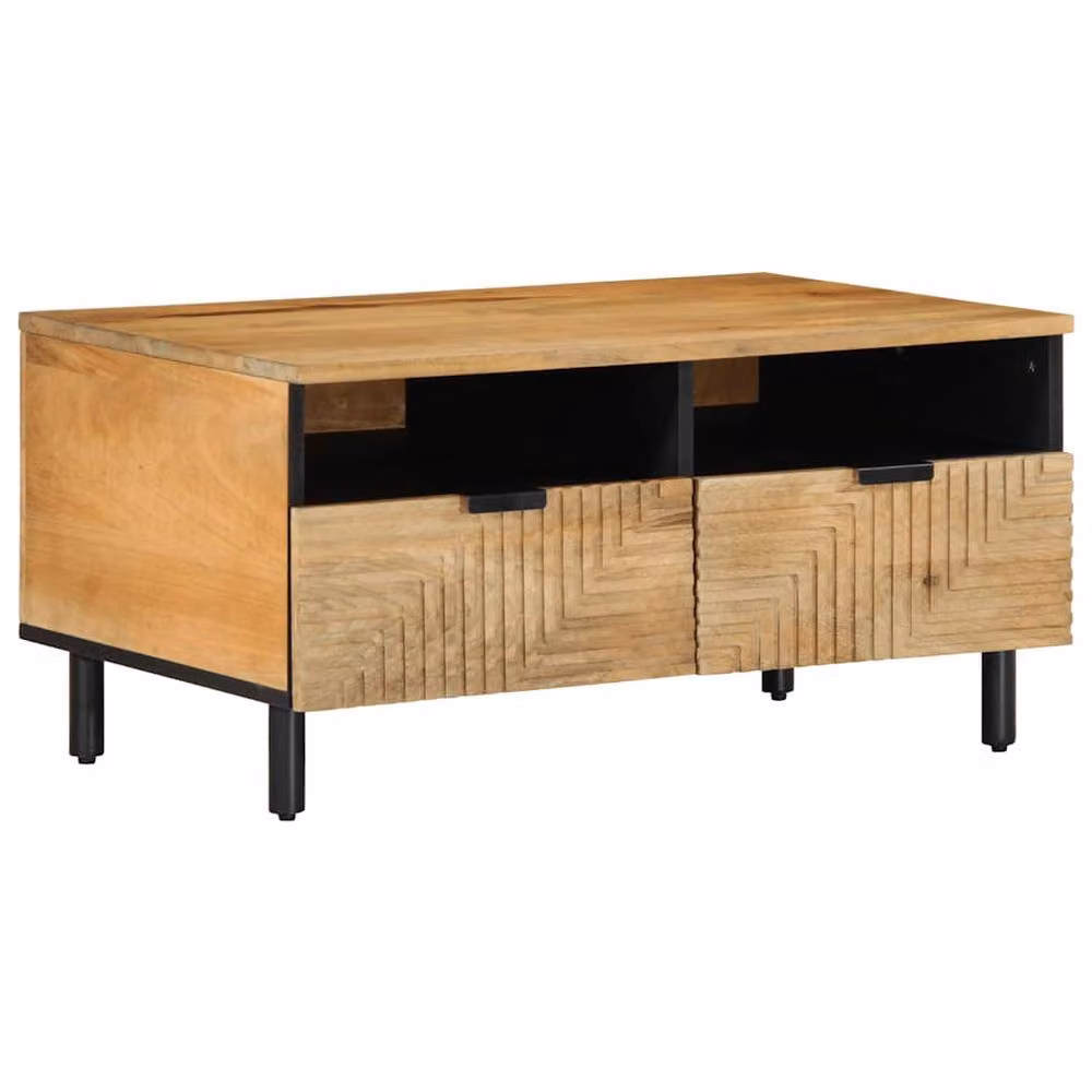 Berkfield Home Mango Wood Coffee Table, Brown, W: 80 cm, D: 54 cm, H: 40 cm – 2