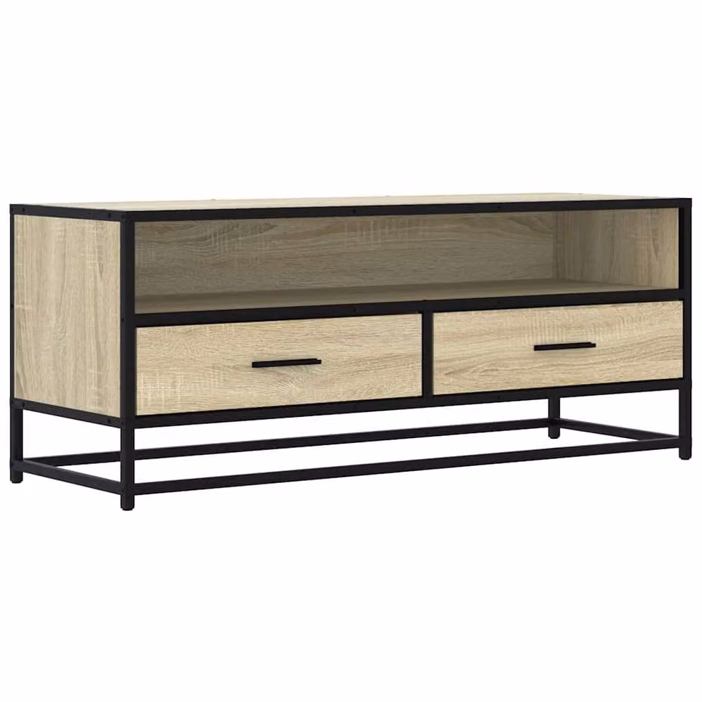 Berkfield Home TV Cabinet in Sonoma Oak, Brown, W/D/H: 100 x 34.5 x 40 cm – 2