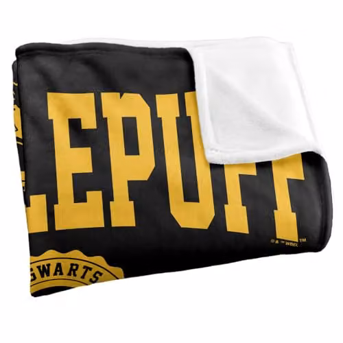 Warner Bros. Harry Potter Hufflepuff Seal Super Soft Fleece Throw Blanket, Multicolour, W: 127 cm x D: 152.4 cm – 2