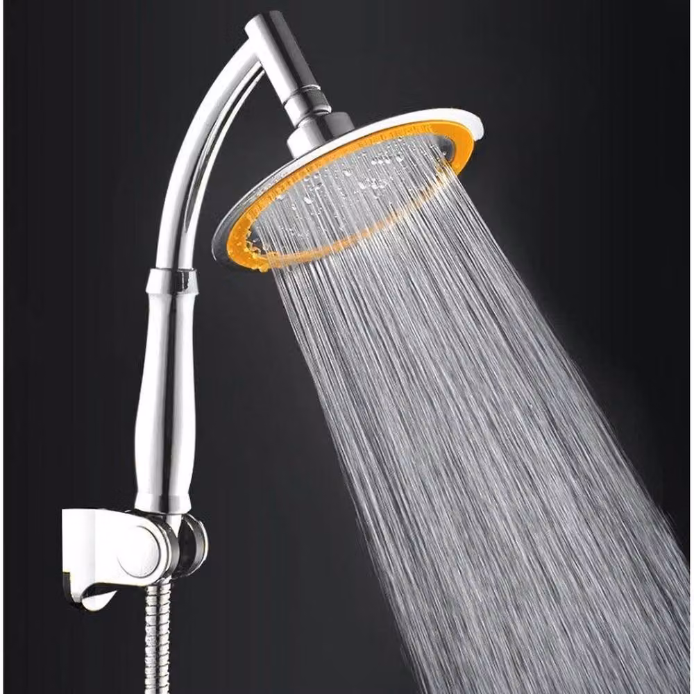 KORVIXA Large Round Overhead Rain and Massage Turbo Pressure Shower Head in Silver, W: 60 cm x D: 45 cm – 3