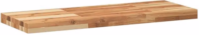 Berkfield Home Compact Floating Shelves, Set of 2, Brown Oil Finished Acacia Solid Wood, W: 80 cm, D: 30 cm, H: 4 cm – 1