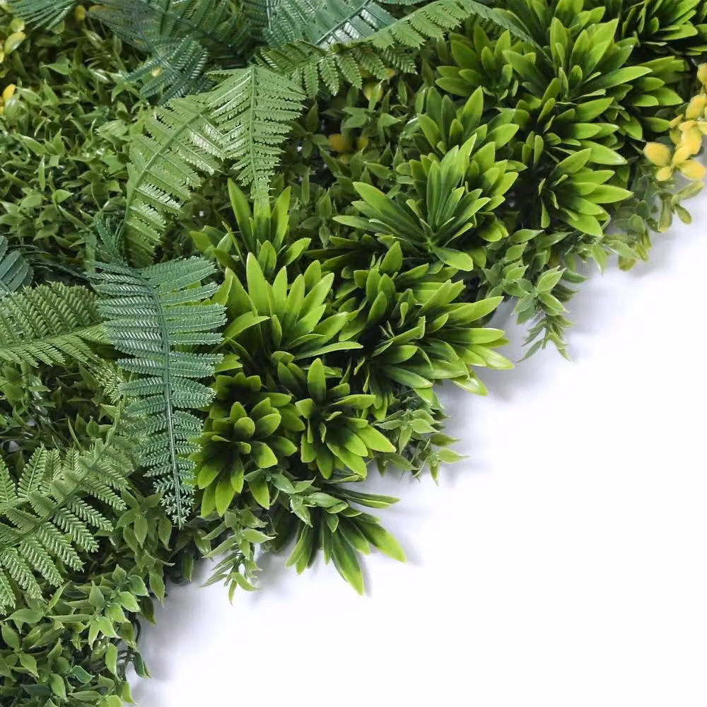 NESTLUNE Artificial Plant Flower Living Wall Panels, Green, W/H: 100 x 100 cm, Depth: 15 cm – 2