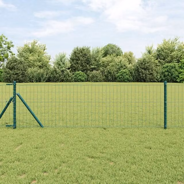 Berkfield Home Euro Fence Green PVC Coated Steel Fencing 0.4 x 50 m