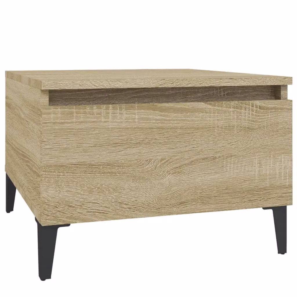 Berkfield Home Sonoma Oak Side Table in Brown, W/D/H: 50 x 46 x 35 cm – 2