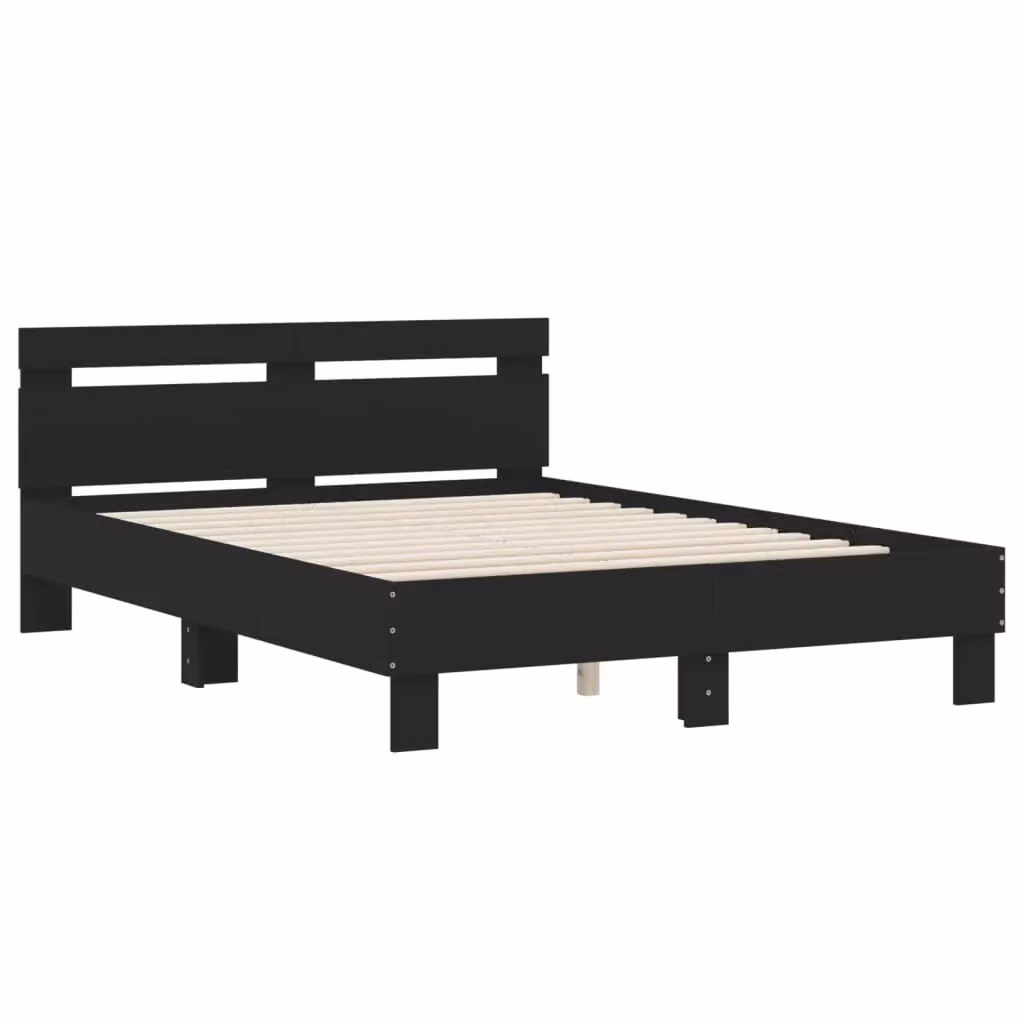Berkfield Home Small Double Bed Frame in Black, W/D/H: 120 x 200 cm – 2