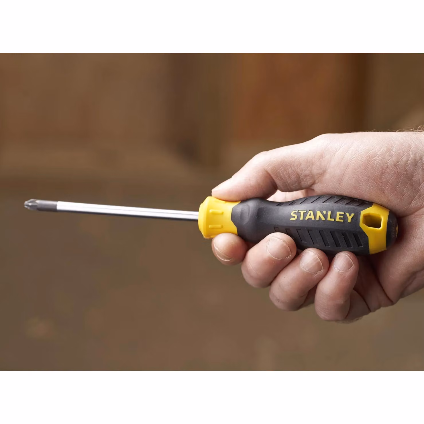 Stanley Cushion Grip Pozidriv Tip Screwdriver, Yellow and Multicolour – 2