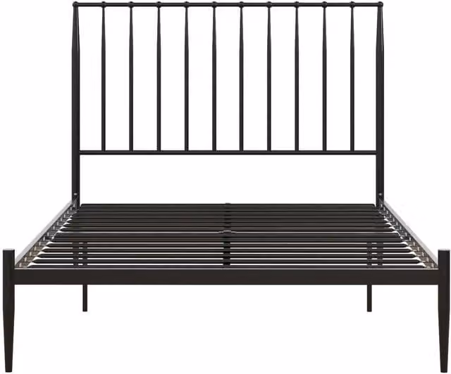 Dorel Home Giulia Modern Metal Bed in Black, W/D/H: 180 x 200 cm