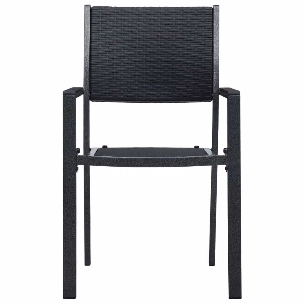 Berkfield Home 7 Piece Modern Garden Dining Set in Black – 3