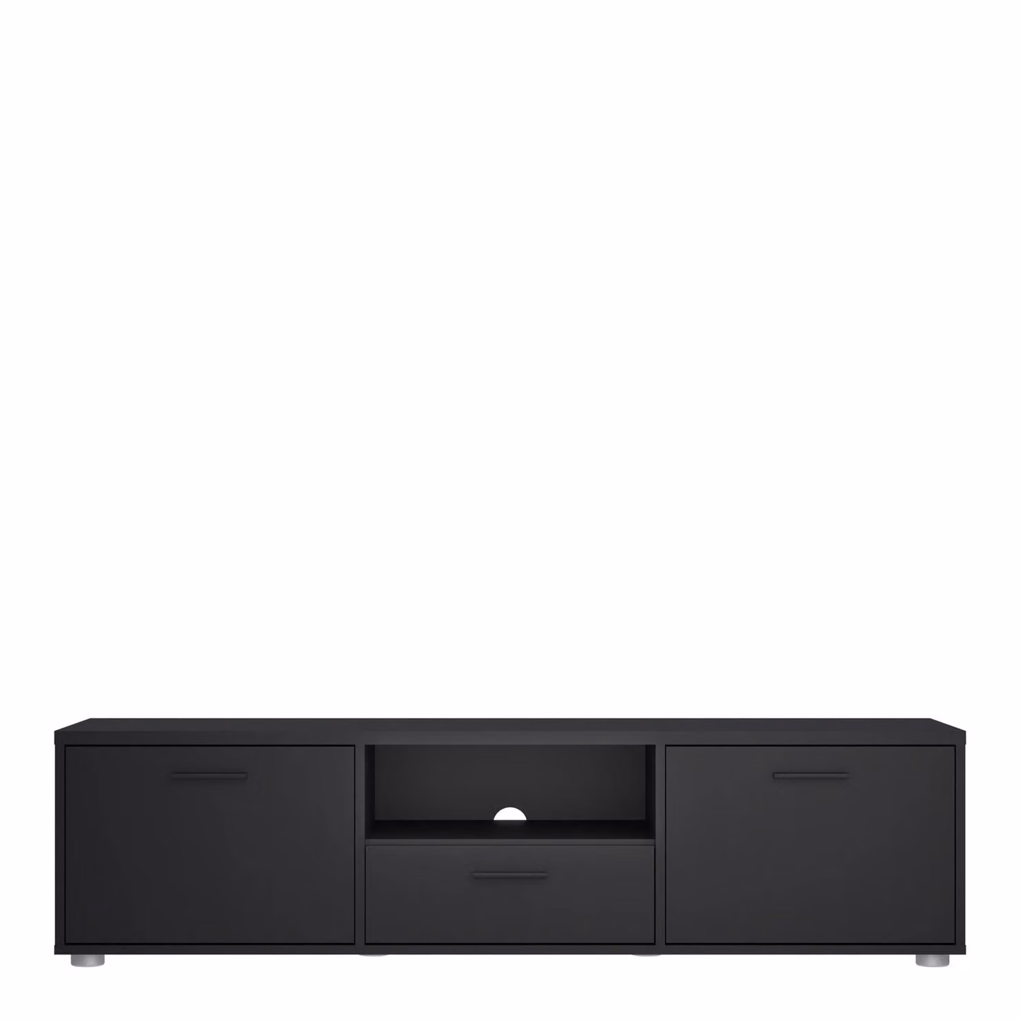 Furniture To Go Media TV Unit with 2 Doors and 1 Drawer, Black – 2