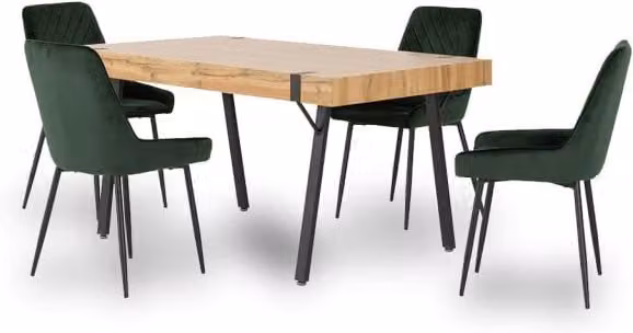 Seconique Treviso Dining Set with Green Avery Chairs