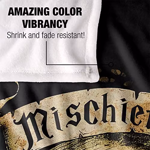 LOGOVISION Harry Potter Mischief Managed Super Soft Fleece Throw Blanket, White and Multicolour, W/D/H: 152 x 127 x 1 cm – 4