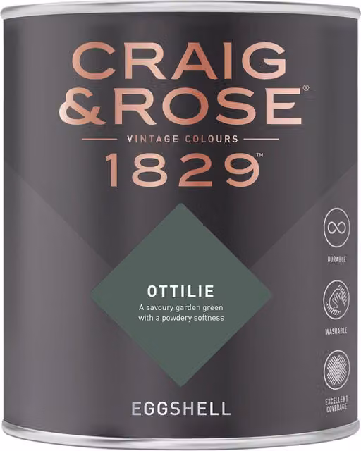 Craig and Rose Ottilie Eggshell Paint in Green
