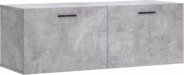 Berkfield Home Wall Mounted Cabinet in Concrete Grey, W: 100 cm, D: 36.5 cm, H: 35 cm – 1