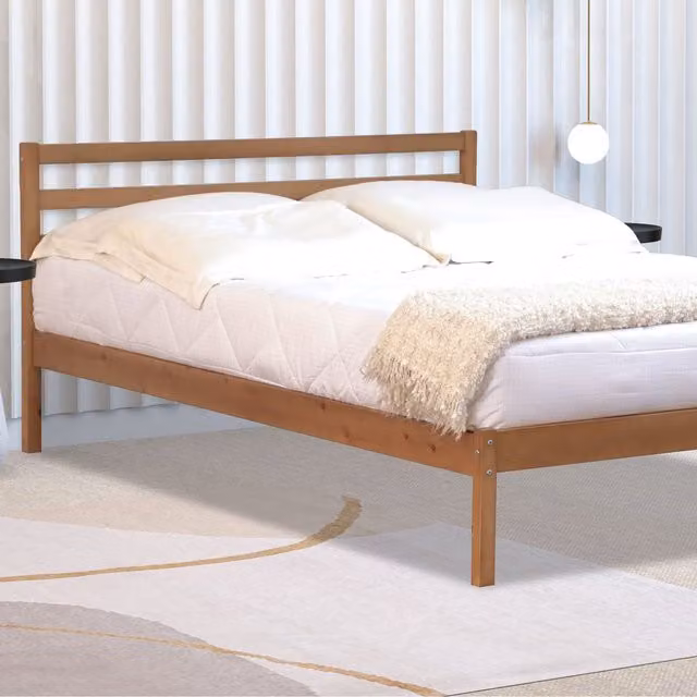 Flintshire Furniture Maxwell Double Bed in Oak and Brown, 140 x 200 cm