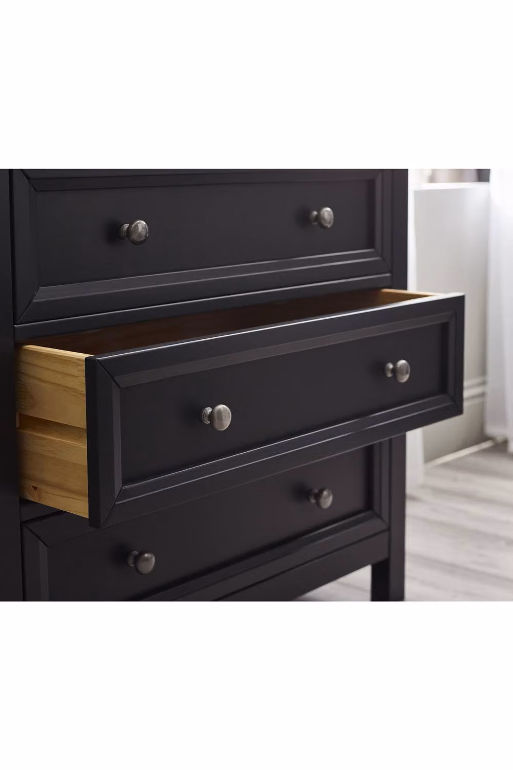 Julian Bowen Maine 5 Drawer Chest (3+2) in Anthracite Grey – 6