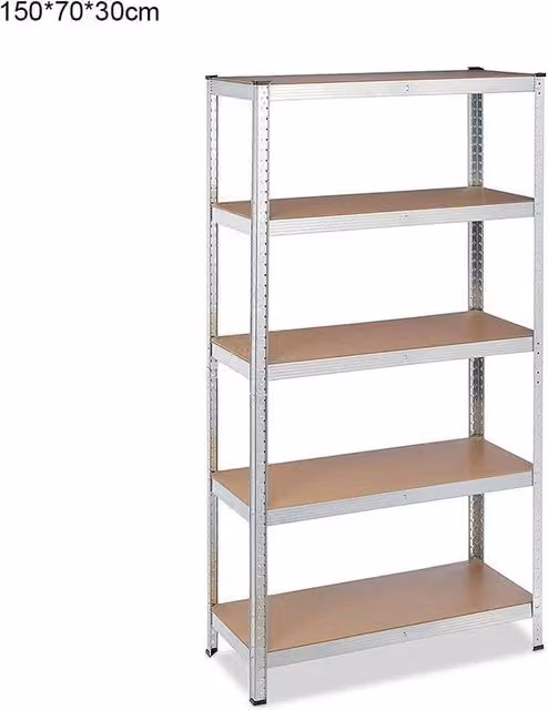 VOGREX 5-Tier Heavy Duty Boltless Metal Garage Shelving in Beige – 1