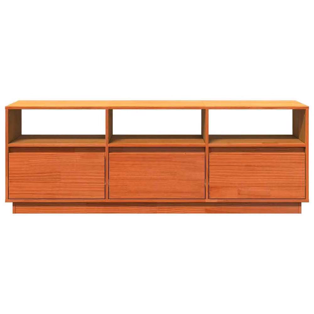Berkfield Home Rustic Waxed Brown Solid Pine TV Cabinet W/D/H: 140 x 37 x 50 cm – 5