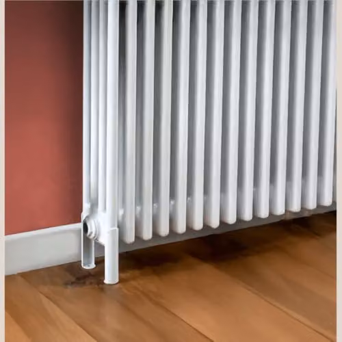 Bathroom Kingdom Reina Colona 4 Column Traditional Steel Radiator, White, H: 137 cm, W: 30 cm, D: 30 cm – 2