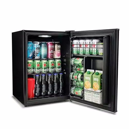 Subcold Cave60 LED Solid Door Drinks Fridge in Black with Can Dispenser and Interior Light, W/D/H: 60 x 60 x 63 cm – 1