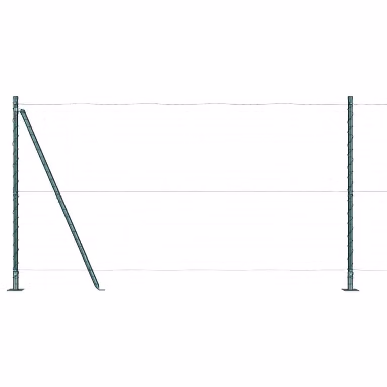 vidaXL Set of 104 Green Concrete Square Fence Posts, W/D/H: 3.2 x 3.2 x 68.5 cm
