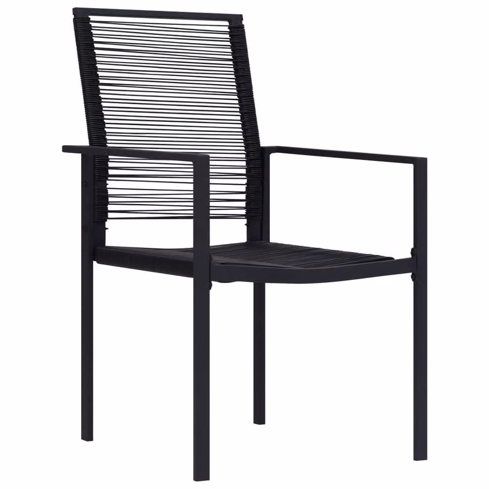 Berkfield Home 5 Piece Modern Garden Dining Set in Black – 2