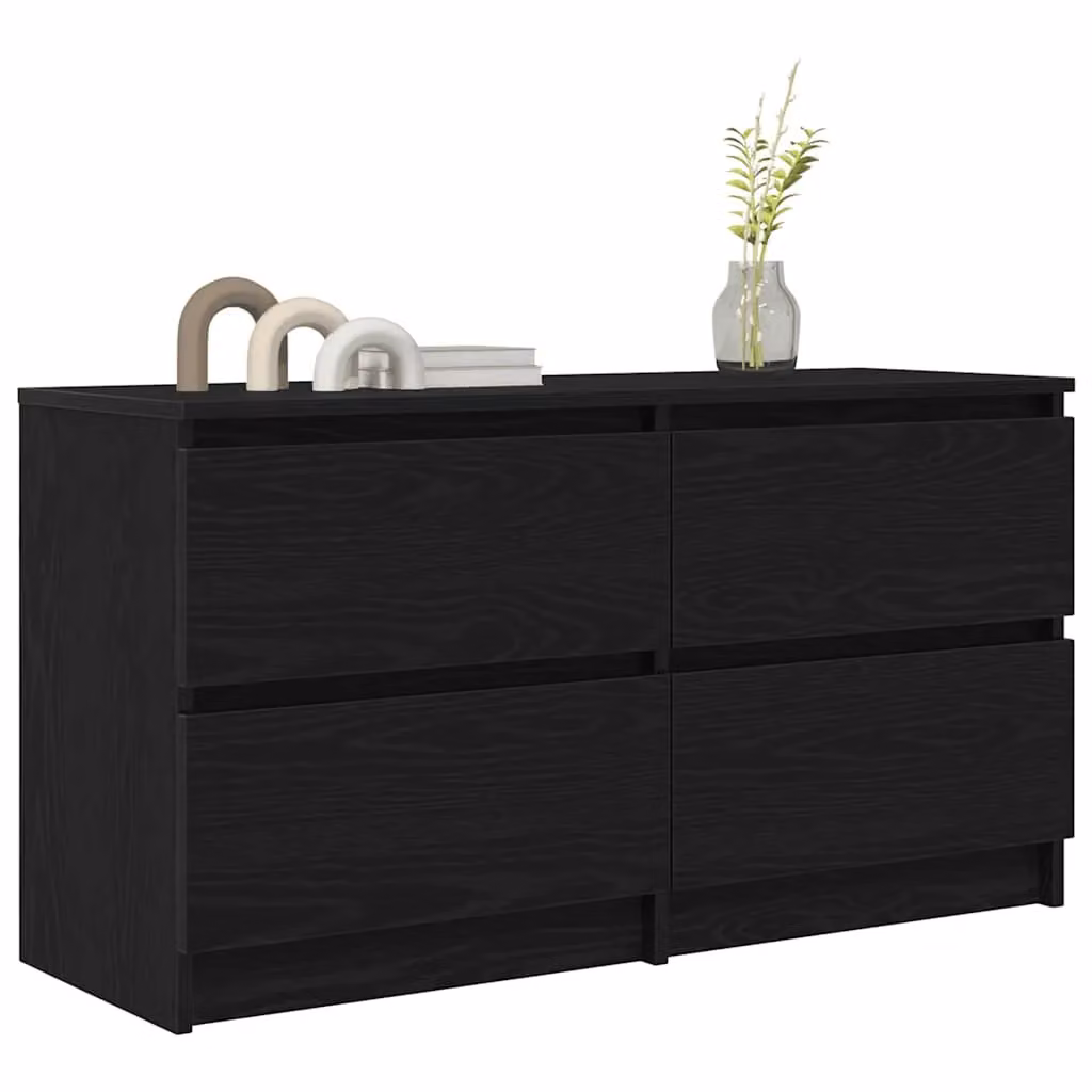 Berkfield Home Modern Black Matt TV Cabinet in MDF, W/D/H: 100 x 35 x 54 cm – 3