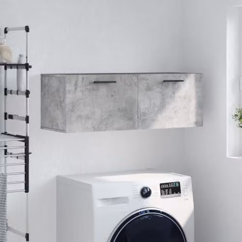 vidaXL Wall Cabinet in Concrete Grey, W/D/H: 100 x 36.5 x 35 cm – 2