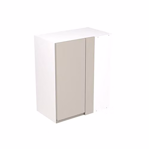 KITCHEN KIT Flatpack Bridging Wall Cabinet in Light Grey Matt with J-Pull Doors, W: 60.0 cm, H: 72.0 cm, D: 35.0 cm