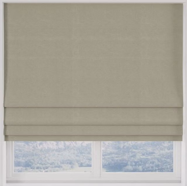 Terrys Modena Recycled Made to Measure Blackout Roman Blind in Mist