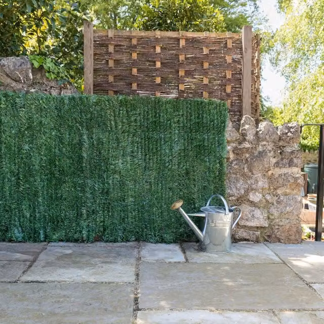 Christow Artificial Conifer Hedge Privacy Screening Roll, Green, W: 100 cm, H: 300 cm